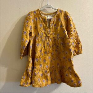 Yellow Floral Kids Dress